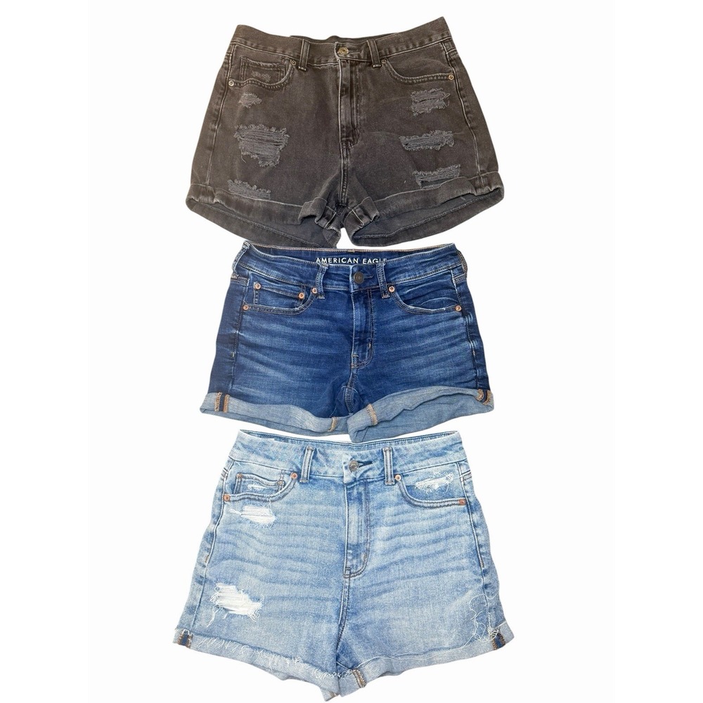 American Eagle Denim Shorts Bundle Size 6 Curvy Mom Short Midi Mom Short